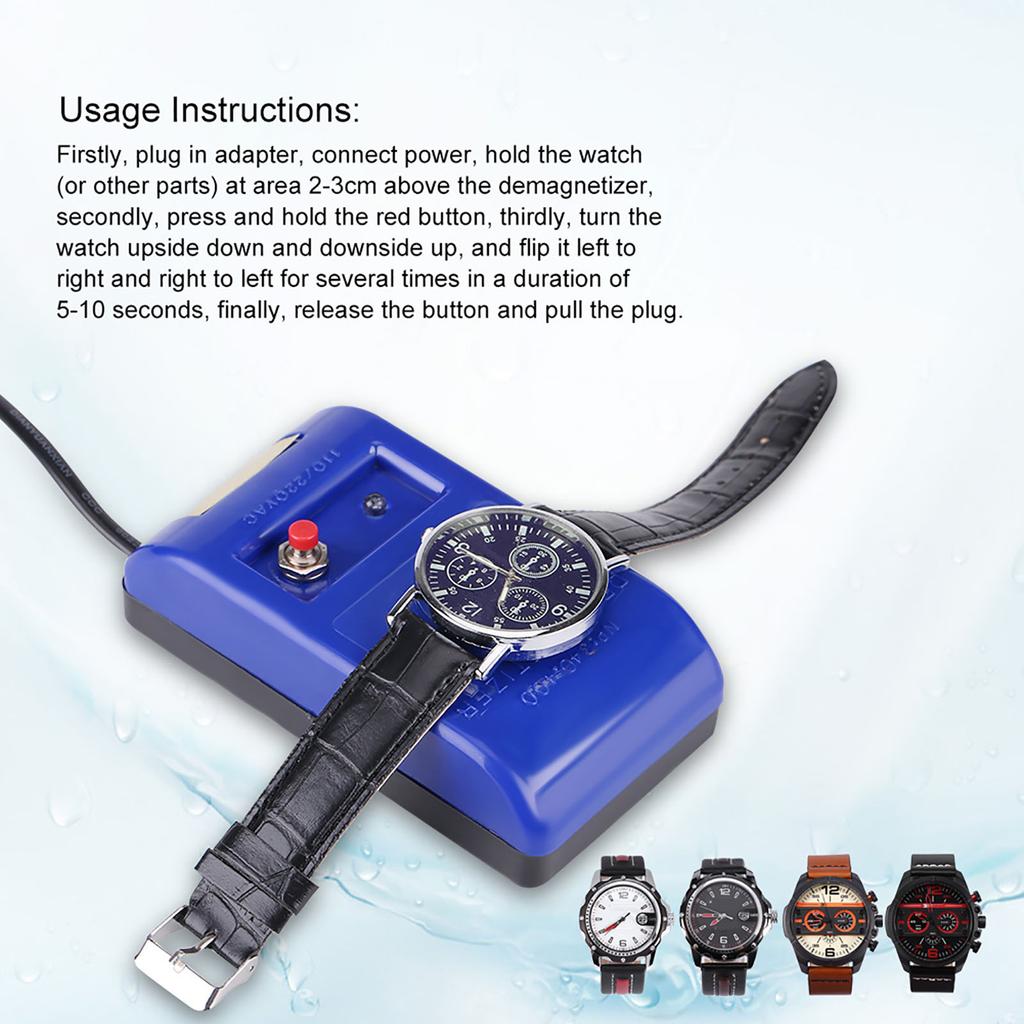 Professional Mechanical Wristwatch Demagnetizer Watch Repair Demagnetizing Tool 110 220v