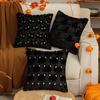 Decorative Pillow Case Ghost Pumpkin Cat Pattern Pillow Cover Removable Easy To Clean Washable Throw Pillow Case