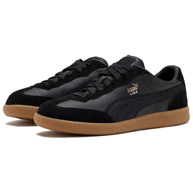 Puma Liga Кожаная ретро обувь Черная 364597-02