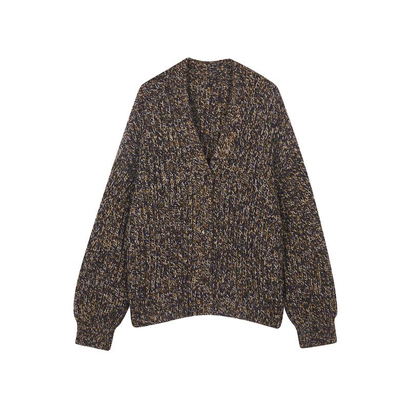 LESS Кардиган с V-образным вырезом из ягнячьей шерсти на осень 2024