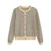 Kaslead New Arrival Women's Clothing Fashion Style Fashion Casual All-Matching Striped Thin Needle Outwear 3433005