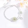 Браслет Hetian Jade Lucky Nefu Ping An для женщин Guochao, новый китайский браслет с круглыми бусинами, ювелирные изделия