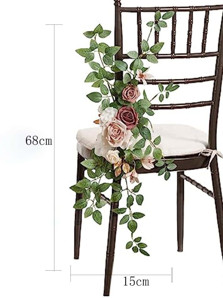 2 шт./компл., украшения для свадебного прохода, стулья, задняя скамья, композиция из цветов розы для уличного декора для свадебной церемонии, празднования