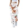 Женские повседневные модные рождественские принтованные повседневные брюки спортивные брюки длинные брюки брюки с эластичной резинкой на талии