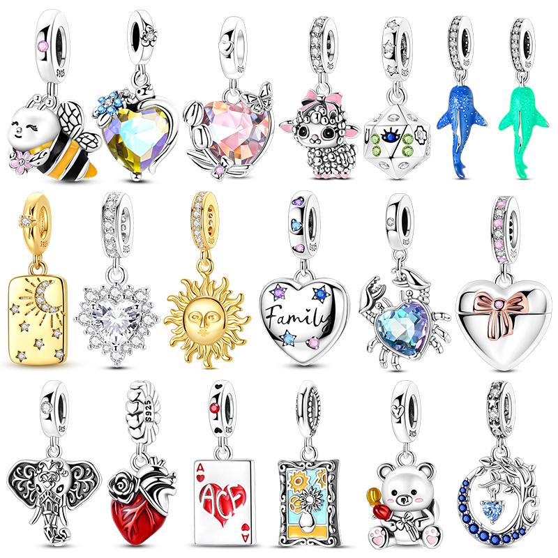 Медь Солнце Луна Звезда Светящийся Шарм-Подвеска Дельфин Оригинальный Дизайн Подходит для Оригинальных Браслетов DIY Ювелирные Изделия для Женщин