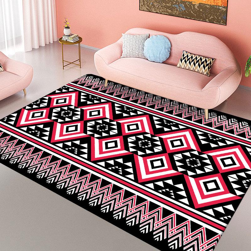 Напольный коврик с геометрическим рисунком для ванной комнаты, нескользящий водопоглощающий коврик для гостиной, дверной коврик, коврик для пола, вечерние