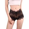 Ladies' Lace Hollow Boxer Briefs - Mid-Waist, Sexy, Breathable, European & American Style