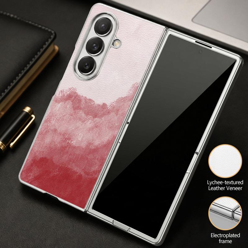 Золотой Масляный Мраморный Чехол Для Samsung Z Fold 8 Ultra 7 6 5 Гибридный 3-в-1 Кожаная Накладка С Покрытием Рамки Жесткая Складная Крышка Телефона Для Galaxy Z Fold8 Fold7 Fold6