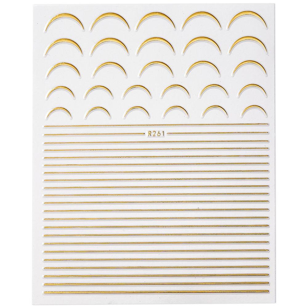 12 шт./1 шт. наклейки-полоски для ногтей, золотые/серебряные металлические кривые ленты, самоклеящиеся слайдеры, наклейки для маникюра и дизайна ногтей