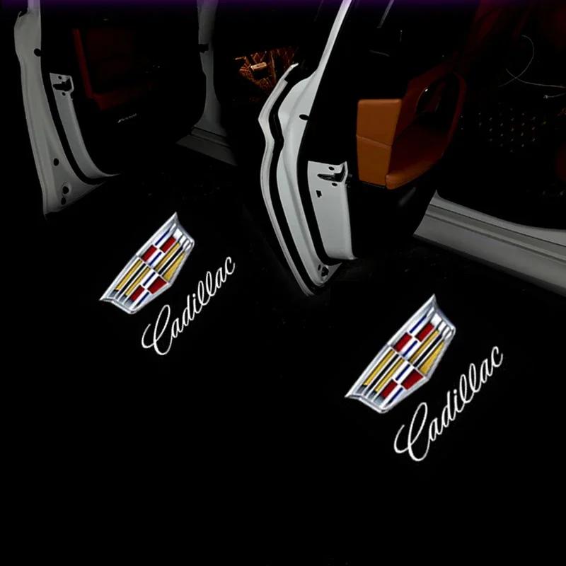 2 шт. Светодиодные проекторы в двери автомобиля, приветственный свет для Cadillac ATS CTS BLS SRX Escalade XT5 Deville XTS DTS Tiburon XT4 XLR XLR-V Seville SLS