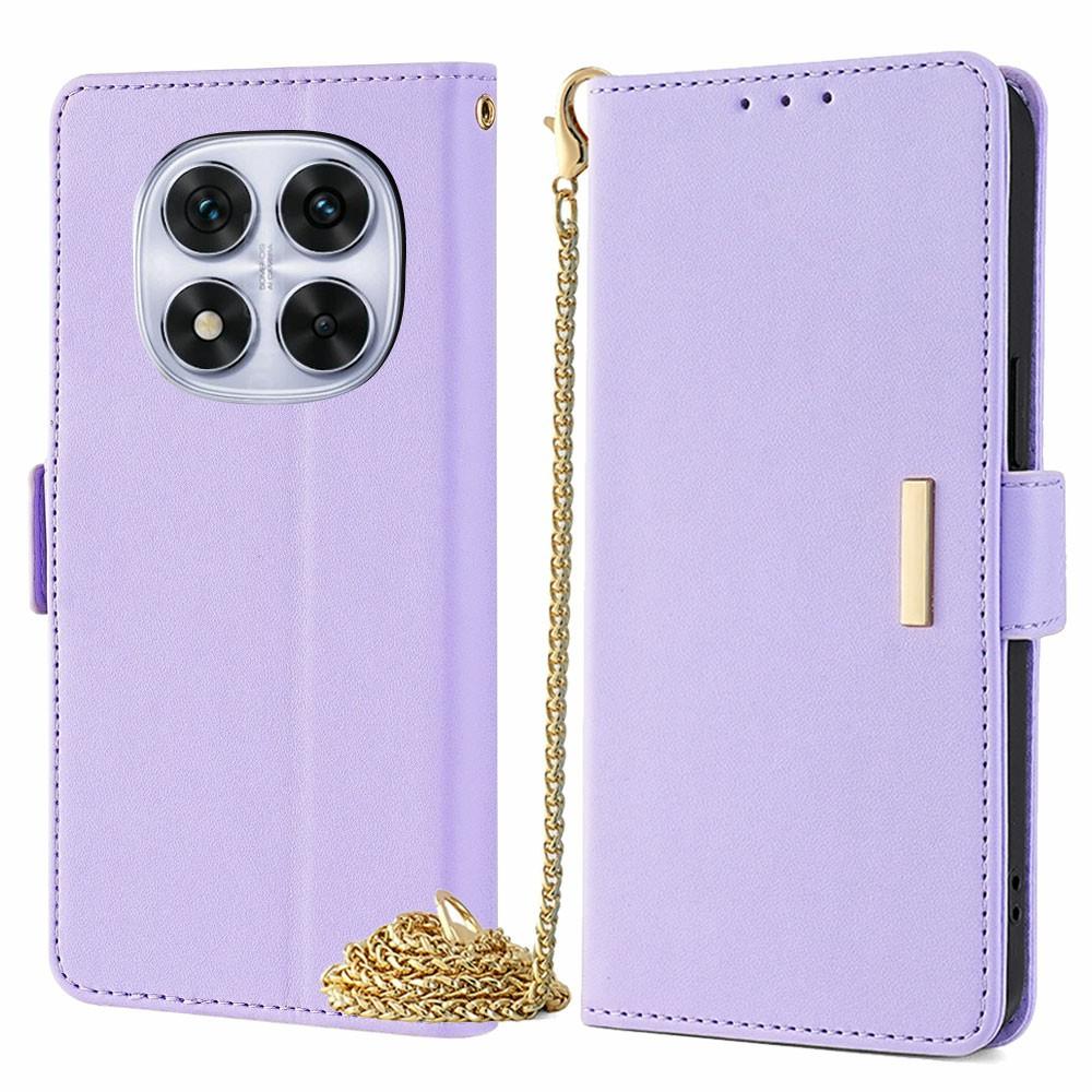 Phone Case For Xiaomi Redmi Note 14 Pro 5G/Note 14 Pro+ 5G/Poco X7 5G PU Leather Wallet Stand Cover with Crossbody Shoulder Strap