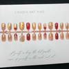 Autumn/Winter Red Crystal & Gold Cat Eye Press-On Nails