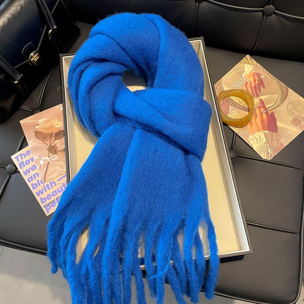 Haute couture version! Double-sided thickened women's beige big scarf, solid color scarf in autumn and winter