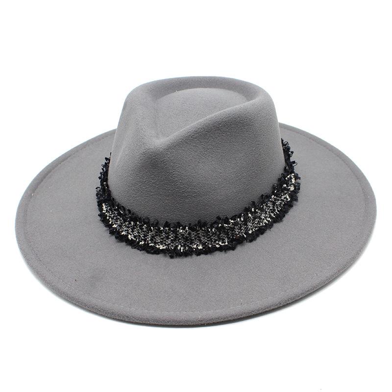Water Drop Top Jazz Hat, Men'S And Women'S Woolen Hat, Felt Hat