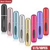 Solid Color 5ml Bottom Flush Rechargeable Perfume Bottle Sprayer Small Portable Cosmetic Refill Perfume