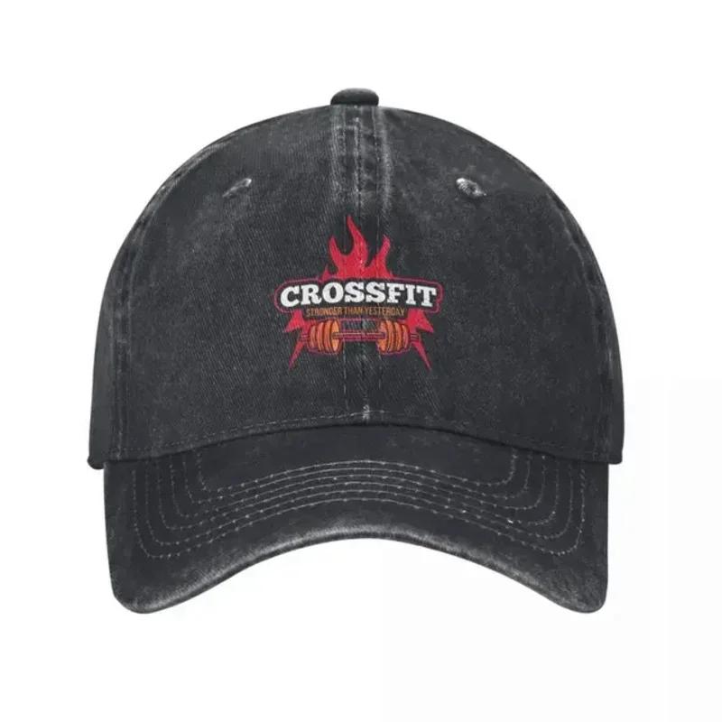 C-Crossfits Тренировка Зал Поднятие Тяжестей Бейсболка Винтажная Потертая Джинсовая Бодибилдинг Кепка Snapback Унисекс Уличные Регулируемые Кепки