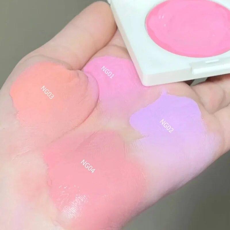 Peach Pink Creamy Blush Cheek Rouge Contouring Brightening Waterproof Eyeshadow Blusher Face Makeup Cosmetics