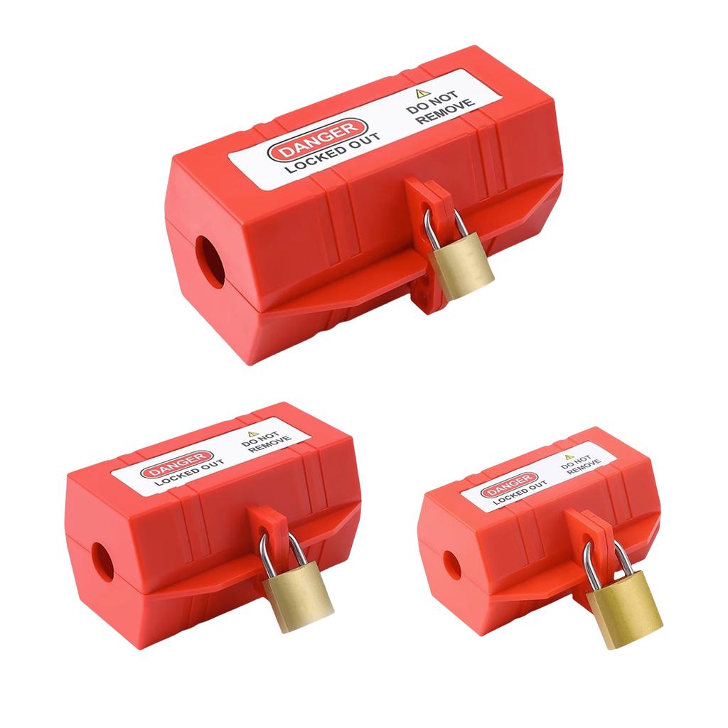 Plug Lockout Device with Locking Tag Plastic Tag Out Plug Power Lock Electric Plug & Thermostat Plug Lock Enduring