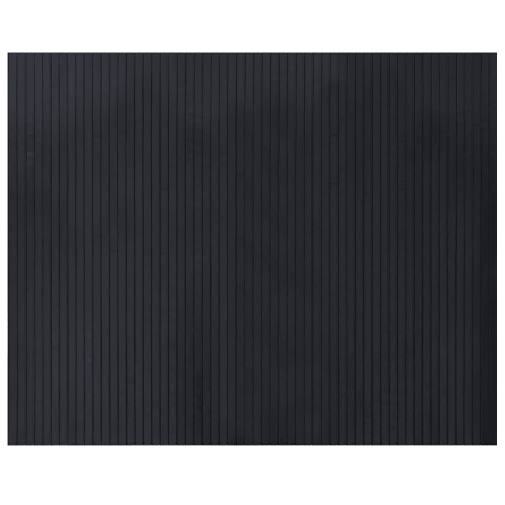 Rectangular Rug Black 80 x 100 cm Bamboo