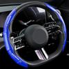 2pcs Carbon Fiber Non-Slip Steering Wheel Cover Car Accessories For Honda Fit Mugen Insight Type S R VTEC DOHC Modulo Vezel Legend RR Si
