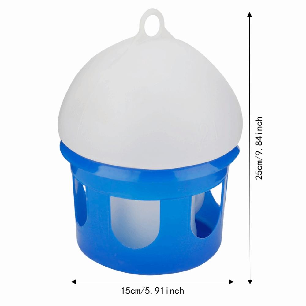White Storage Bottle Bird Water Feeder ABS Bird Water Dispenser Stable Pigeon Feeder Indoor Use
