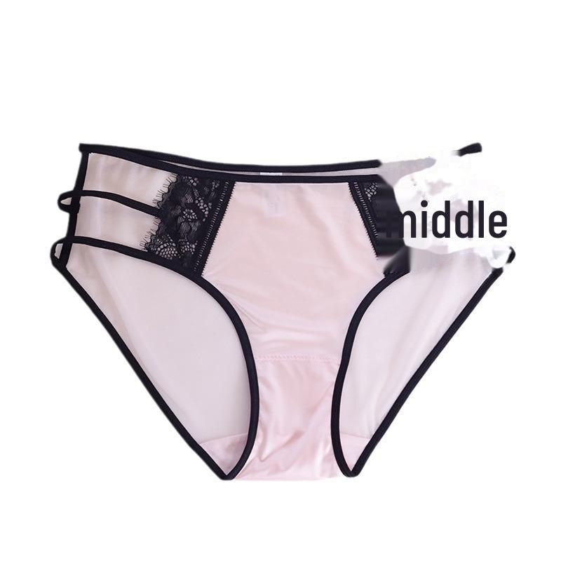 Женские сексуальные атласные кружевные трусики - дышащие, удобные, бесшовные, тонкие, с промежностью из чистого хлопка