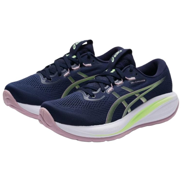 Asics GEL CUMULUS 28 Дышащие и износостойкие Низкие Беговые Кроссовки Женские Темно-синие 1012B916-400