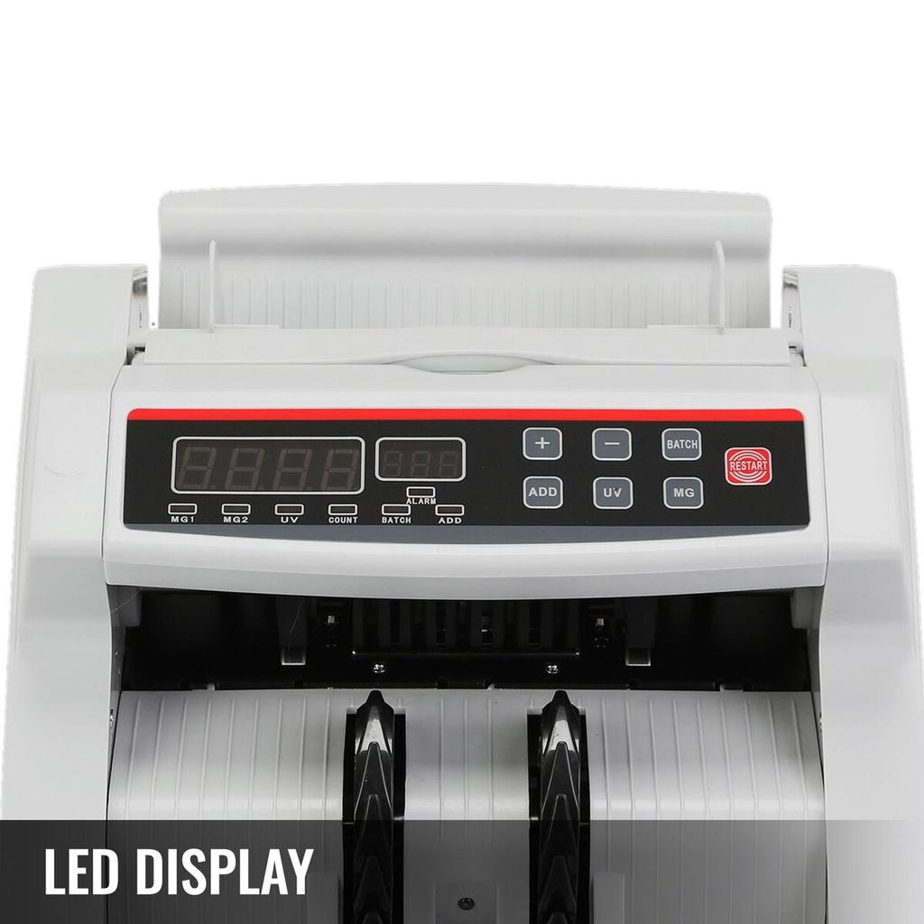 Banknotes Counters Money Counter With LED Display Professional Note Counter With False Banknotes Detector, UV/MG, 1000 Bills/Minute, Counts Only