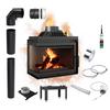 Cast Iron Fireplace Insert KRATKI SIMPLE L BS 8 kW Ø150 Mounting Kit