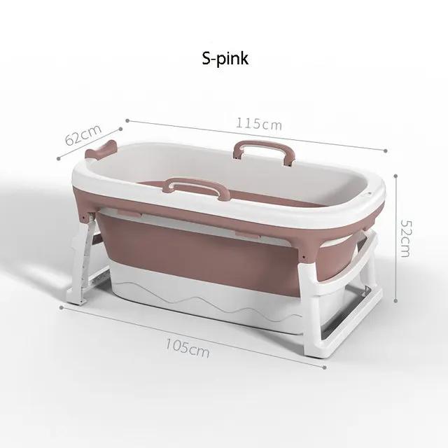 Freestanding Bathtub Toddler Children Twins Family Kids Plastic Silicone Luxury Large Bath Tub Portable Foldable Bathtub