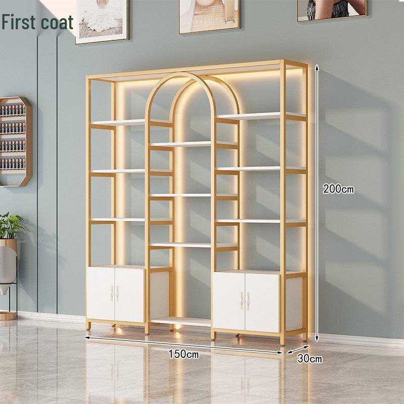 Elegant Display Stand: Nail Art and Skincare Storage Rack for Beauty Salons