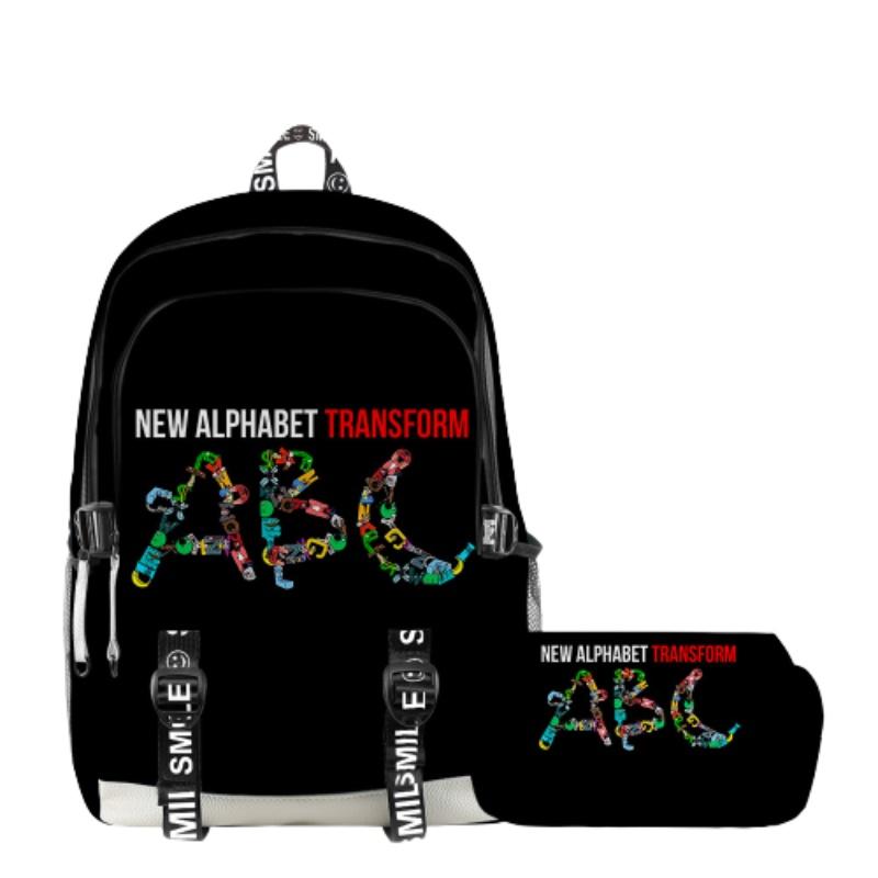 Рюкзак-портфель Alphabet Lore Legend со змейкой, двухслойный пенал, две части