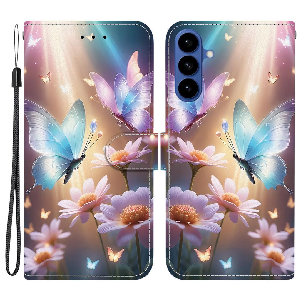 For Samsung Galaxy S26+ Case Pattern Printing Leather Flip Wallet Phone Cover with Lanyard