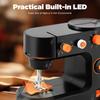 Black Portable Electric Home Sewing Machine with Two Modes and Five Sewing Methods, Compact Sewing Worktable with LED Lighting
