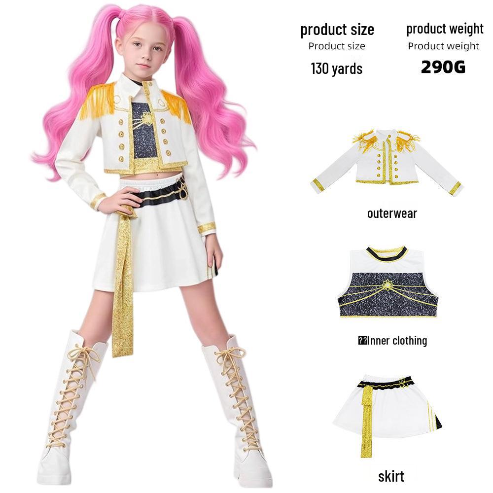 K-POP Demon Hunter Girl Group Cosplay Costume for Kids - Superstar Rumizzoi Collection