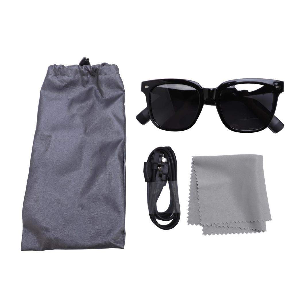Smart Glasses Bluetooth 5.3 Wireless Sunglasses Polarized Sunglasses Lenses with Microphone Touch Co