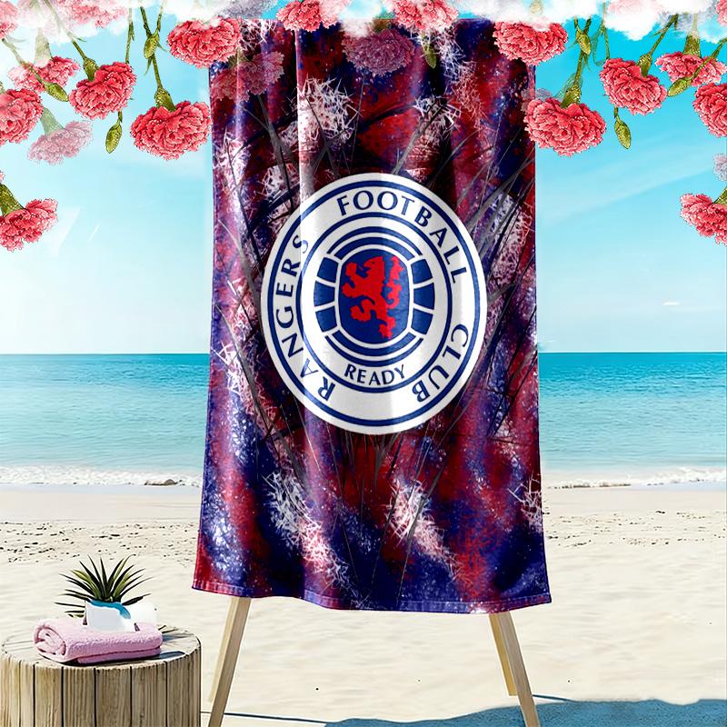 Rangers F.C Print Beach Towel, Large Soft Quick Dry Towel for Beach Camping Swimming