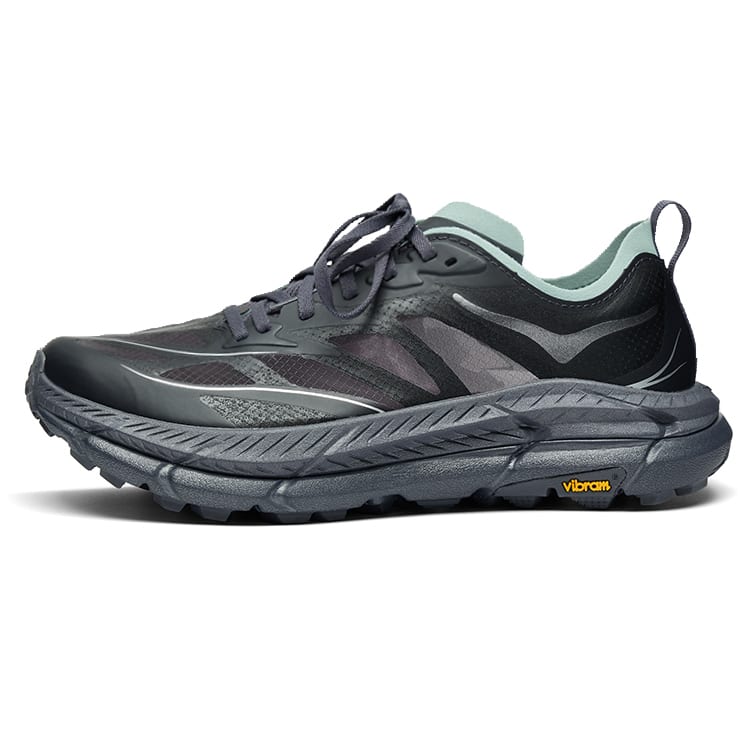 HOKA One One Mafate Speed 4 Нейлоновые Повседневные Беговые Кроссовки Унисекс Черно-Серые 1168450-CJD