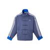 Adidas Originals SS24 Chinese Style Button Stripe Retro Sports Stand Collar Casual Long Sleeve Jacket Unisex Jacket Ink-Blue JC9262