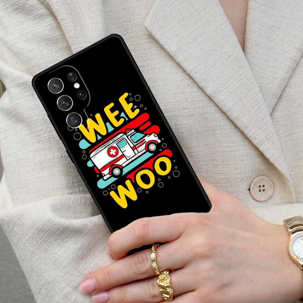Paramedic Ambulance Wee Woo Cell Phone Case for Samsung Galaxy S26 Ultra S25 S24 S23 S22 S21 S20 Note10 Cover