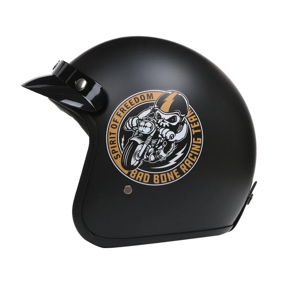 Ретро Открытый 3/4 Мотоциклетный Шлем Мотоциклетный Мото Мотокросс Винтажный каско Кафе Рейсер Мужской Женский Одобрено DOT Casque Capacetes