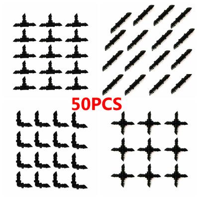 Ершовый фитинг для полива 4/7 мм шланг Садовые ирригационные соединители 4-стороннее соединение Одинарный Двойной Тройник