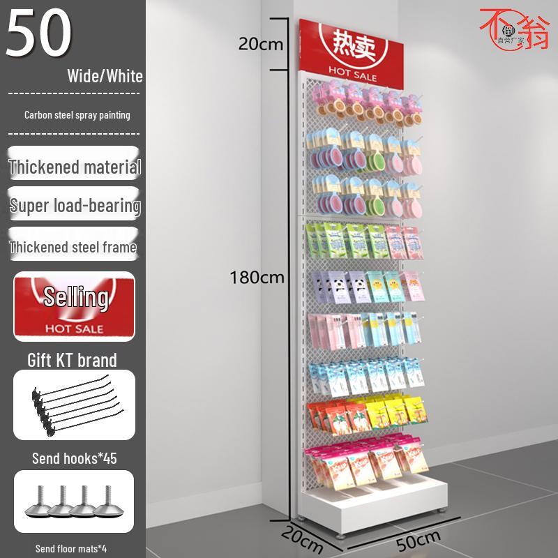 Wall-Mounted Storage Rack: Multipurpose Display for Socks, Lipstick, and Snacks.