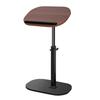 C Shaped End Table Adjustable Height Skinny Side Table 360 Degree Swivel TV Tray Table Night Stand with 2-Tier Storage Shelf Reversible Couch Table