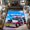 Peterbilt Heavy Trucks Customized Name Floor Mat Suitable for Game Room Entryway Living Rooms Outdoor Antislip Carpet Anime Office Decor
