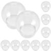 10 Pcs Empty Water Globe DIY Transparent Plastic Ball Snowball with Screw Cap 10pcs (300ml Cap) Small Supplies Globes Child
