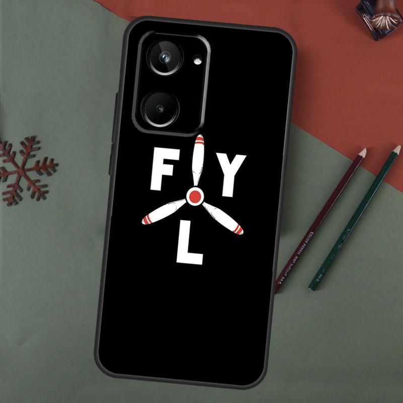 aircraft Airplane fly travel Case For Realme C55 C51 C75 C63 C61 C53 C35 C65 C67 C71 11 12 13 14 15 Pro Plus GT6 GT7 Pro