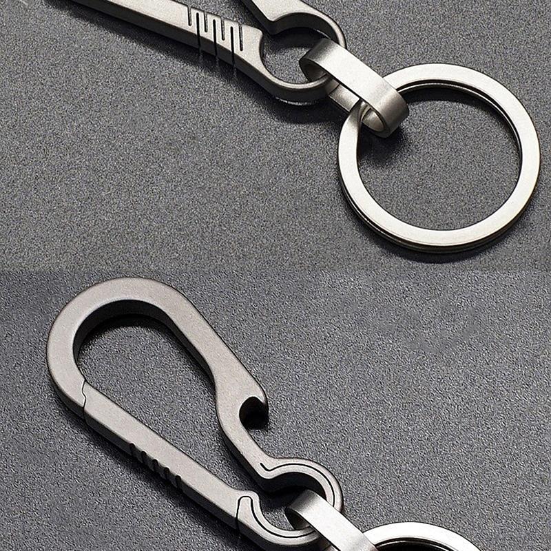Titanium Buckles Outdoor Tool Titanium Alloy Keychain Tiranium Buckle Key Ring
