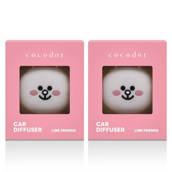 Автомобильный освежитель воздуха Cocodor Line Friends Vent Type 4,7г, 2 шт, Cony (Цветочный рынок)