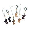 Rope Sandalwood Car Key Chain Bag Pendant Mobile Phone Wood Key Chain Chinese Style Key Ring